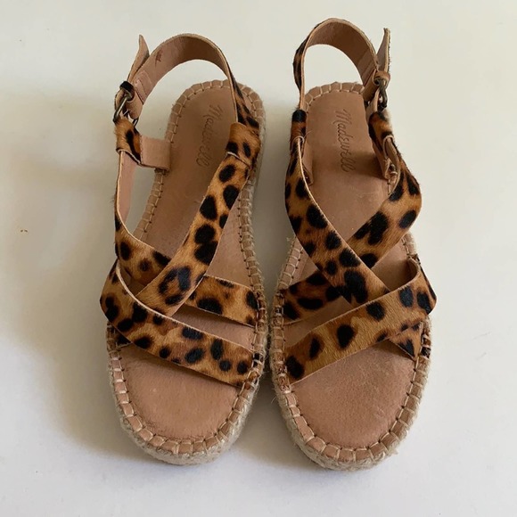 NEW Madewell Animal Print Malia Calf Hair Espadrilles - Picture 5 of 10